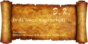 Drávecz Kapisztrán névjegykártya